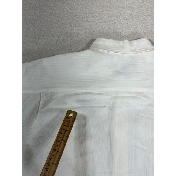 NWT Van Heusen Men's Size‎ 2XL White Button Down Short Sleeve Polo Shirt - Picture 3 of 11